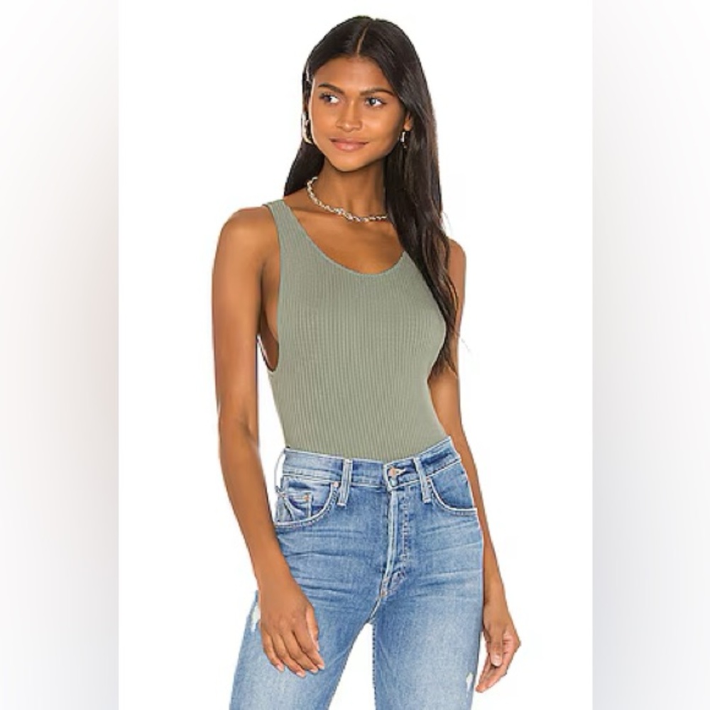 Revolve - Only Hearts - Tank Bodysuit - Olive Green - Size Small